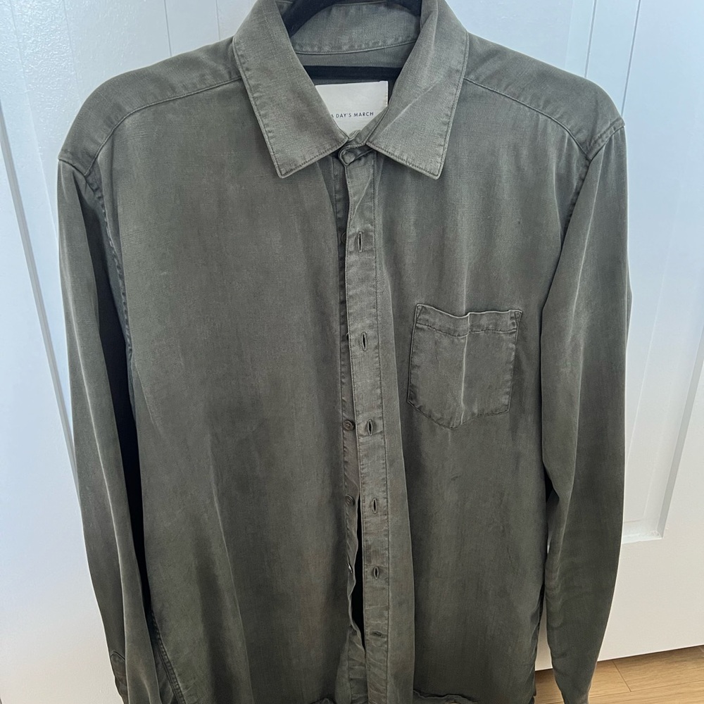 A Days March (UK menswear brand) - tencel overshirt - size L